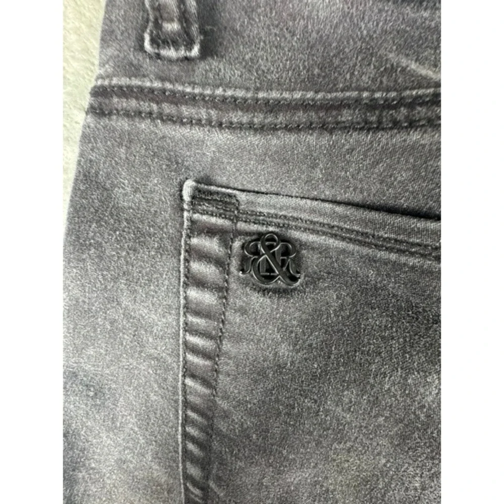 Rock & Republic Shorts Womens 16 M Berlin Gray Denim Bermuda Stretch Knee Length